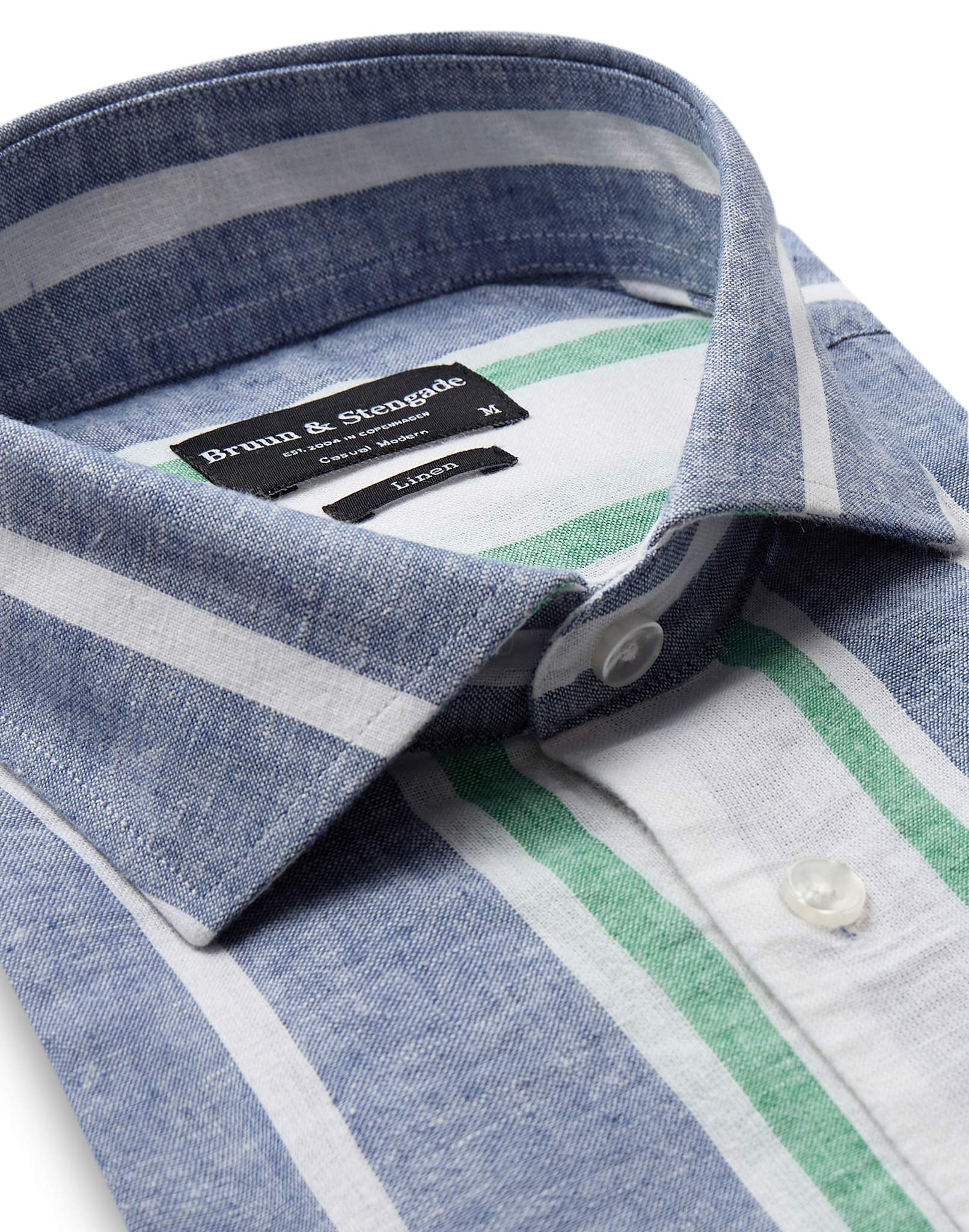 BS Maini Casual Modern Fit Skjorta - Blue/White