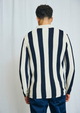 BS Sito Regular Fit Stickat - Navy/White