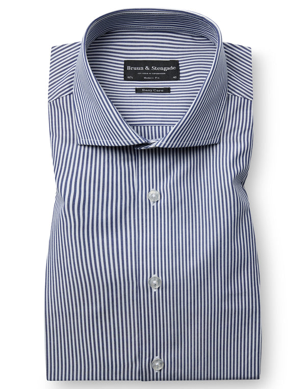 BS Mcdonald Modern Fit Skjorta - Navy/White
