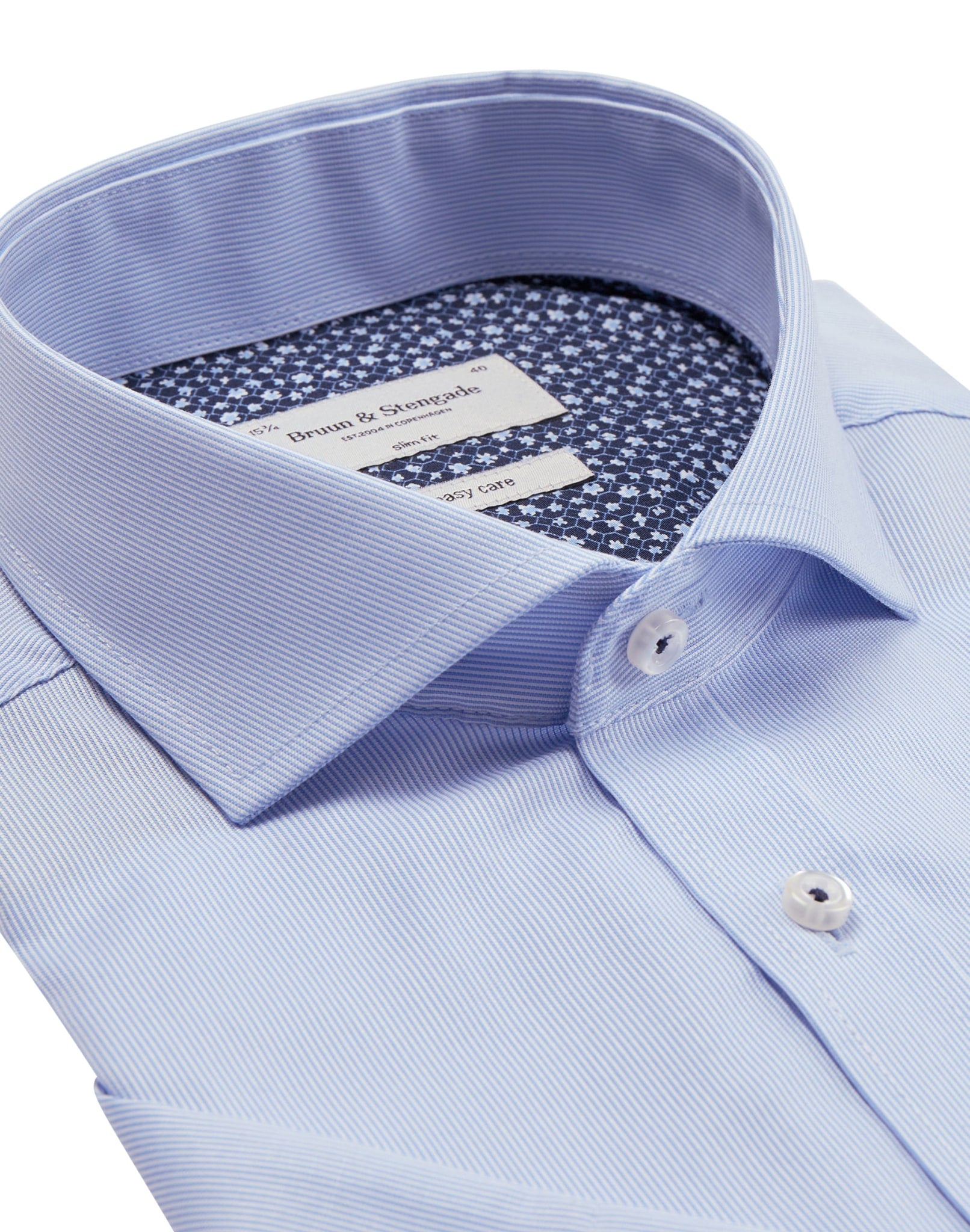 BS Wingfield Slim Fit Skjorta - Ljusblå