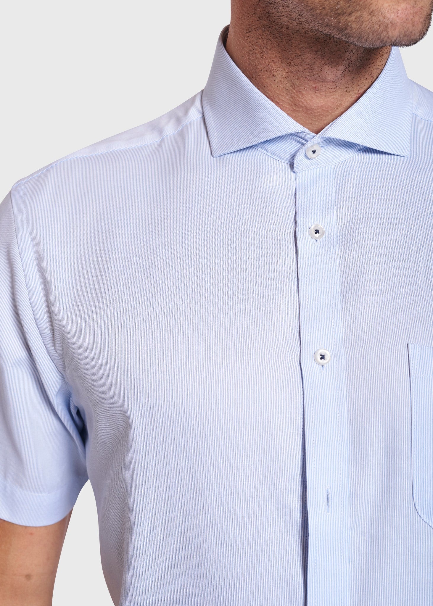 BS Wingfield Slim Fit Skjorta - Ljusblå