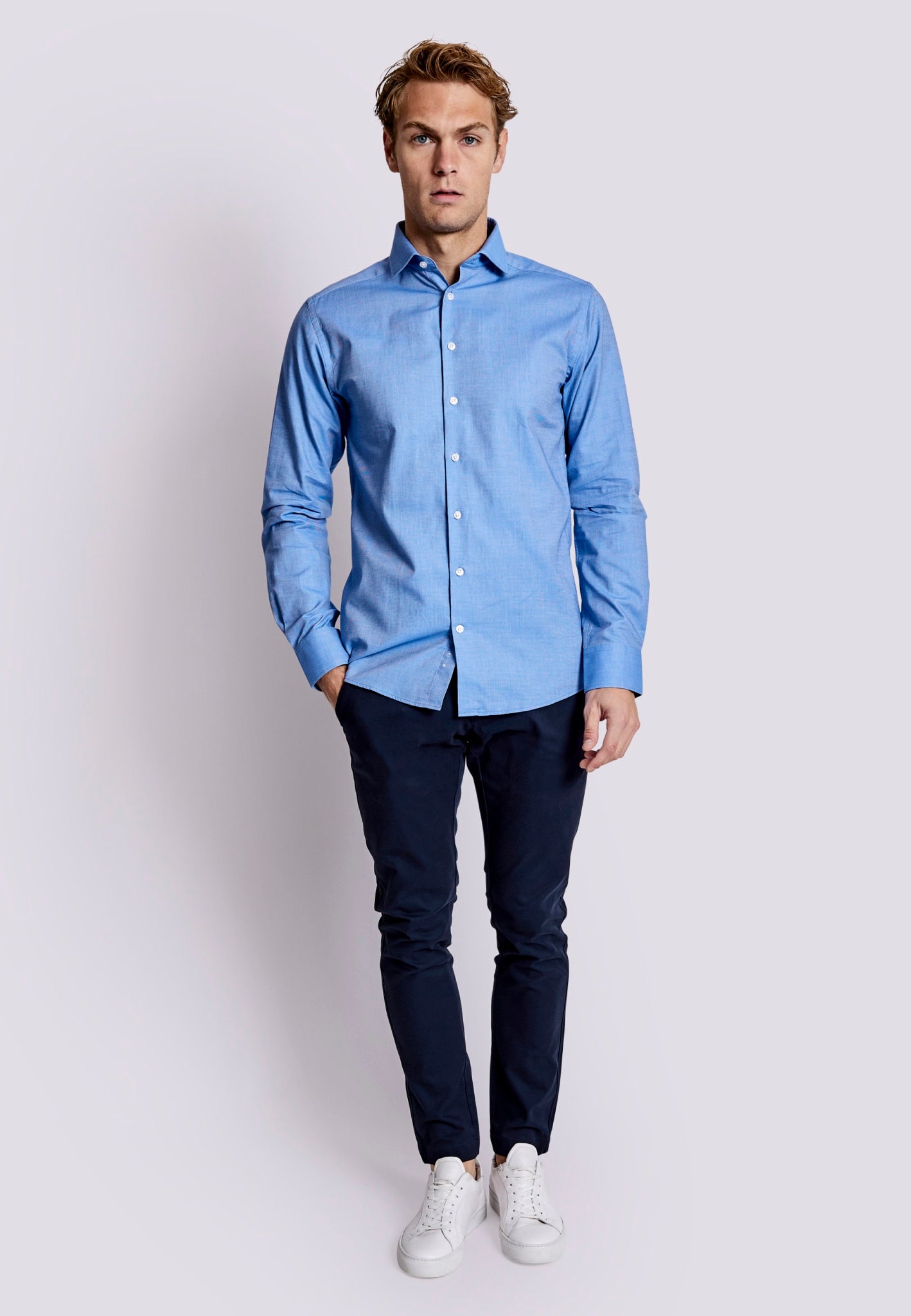 BS Yaya Modern Fit Skjorta - Blå