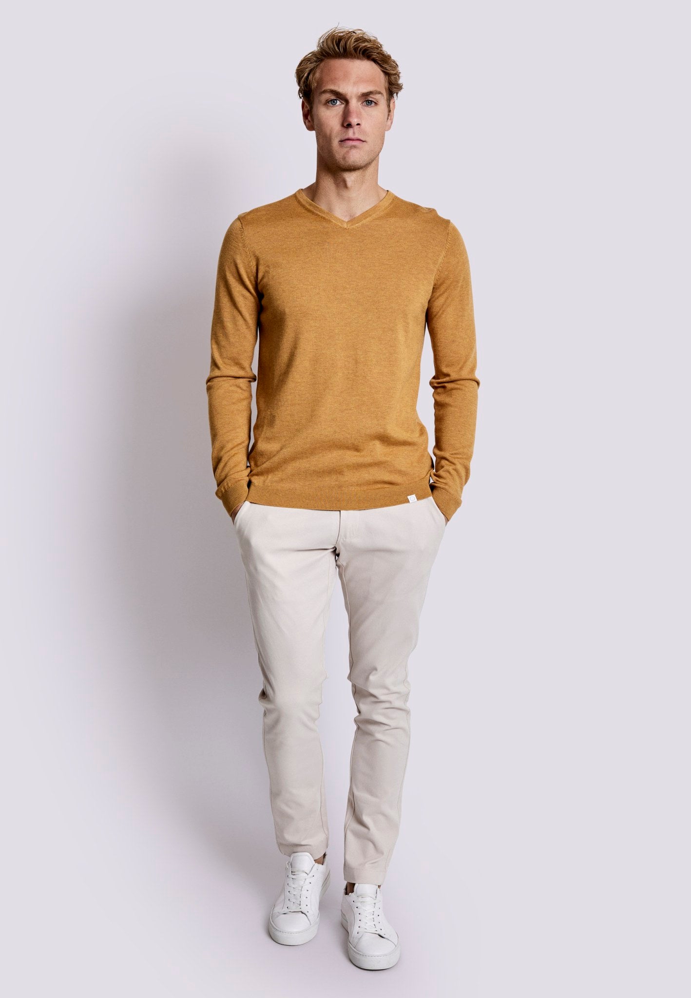 BS Armando Regular Fit Stickad Tröja - Tan
