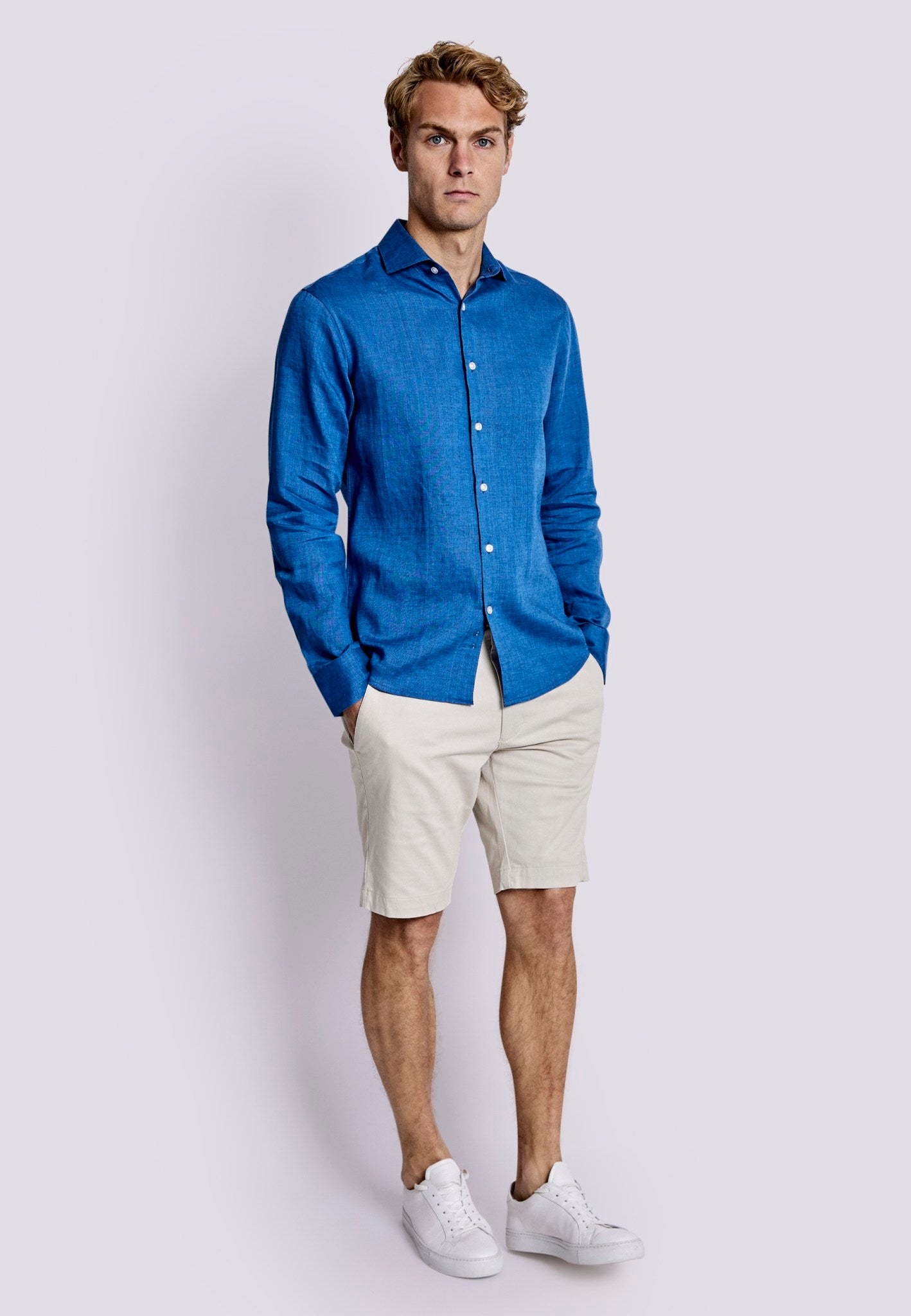 BS Bilbao Casual Modern Fit Skjorta - Blå