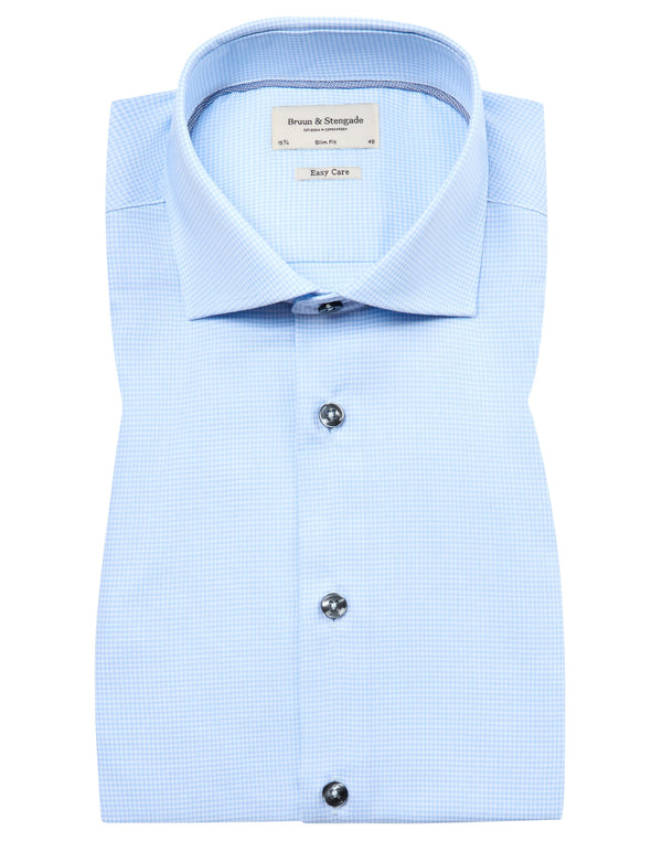 BS Walton Slim Fit Skjorta - Light Blue