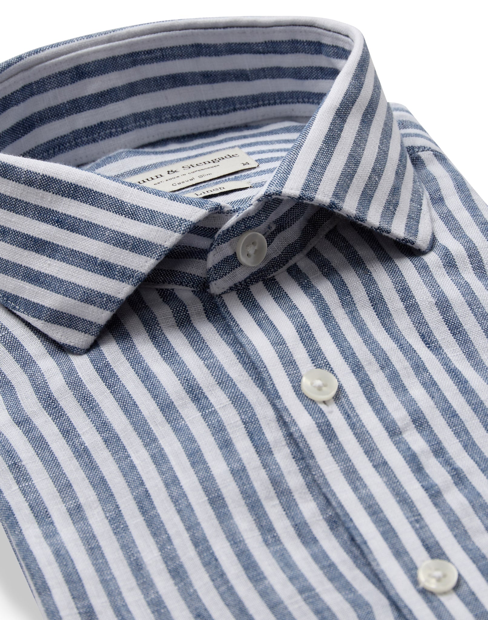 BS Sydney Casual Slim Fit Skjorta - Blå/Vit