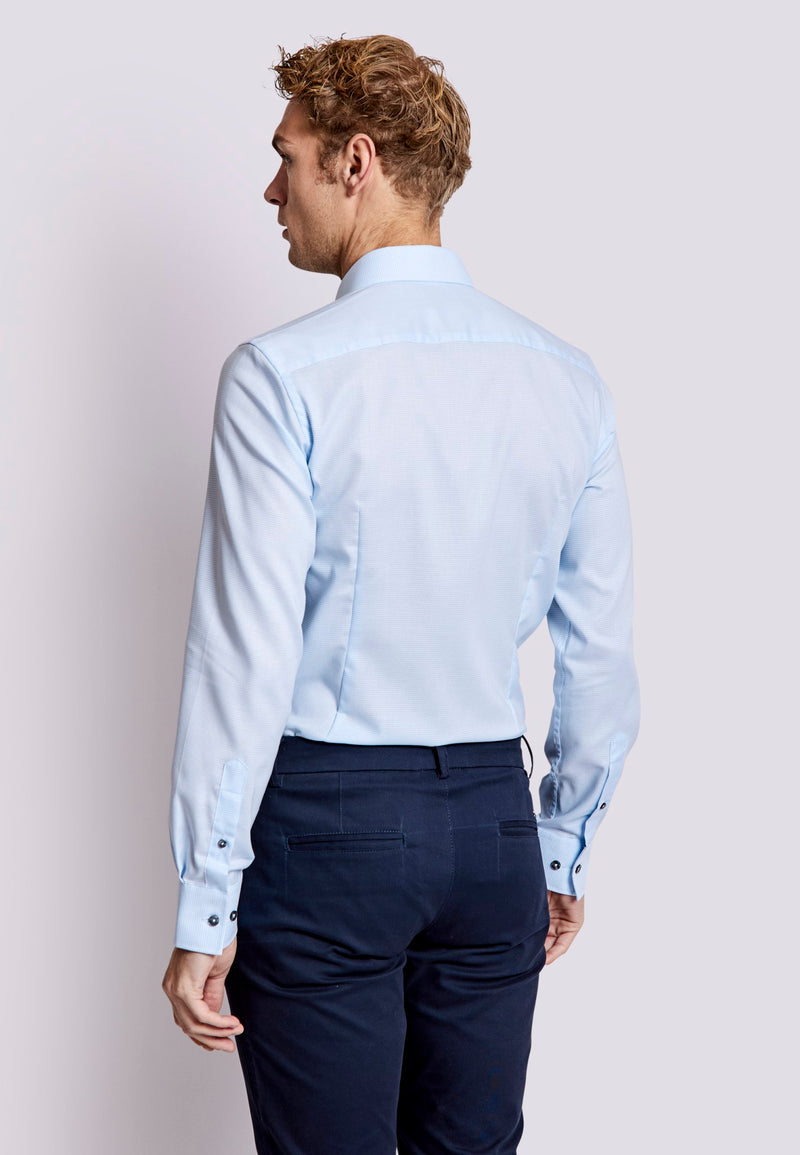 BS Walton Slim Fit Skjorta - Light Blue