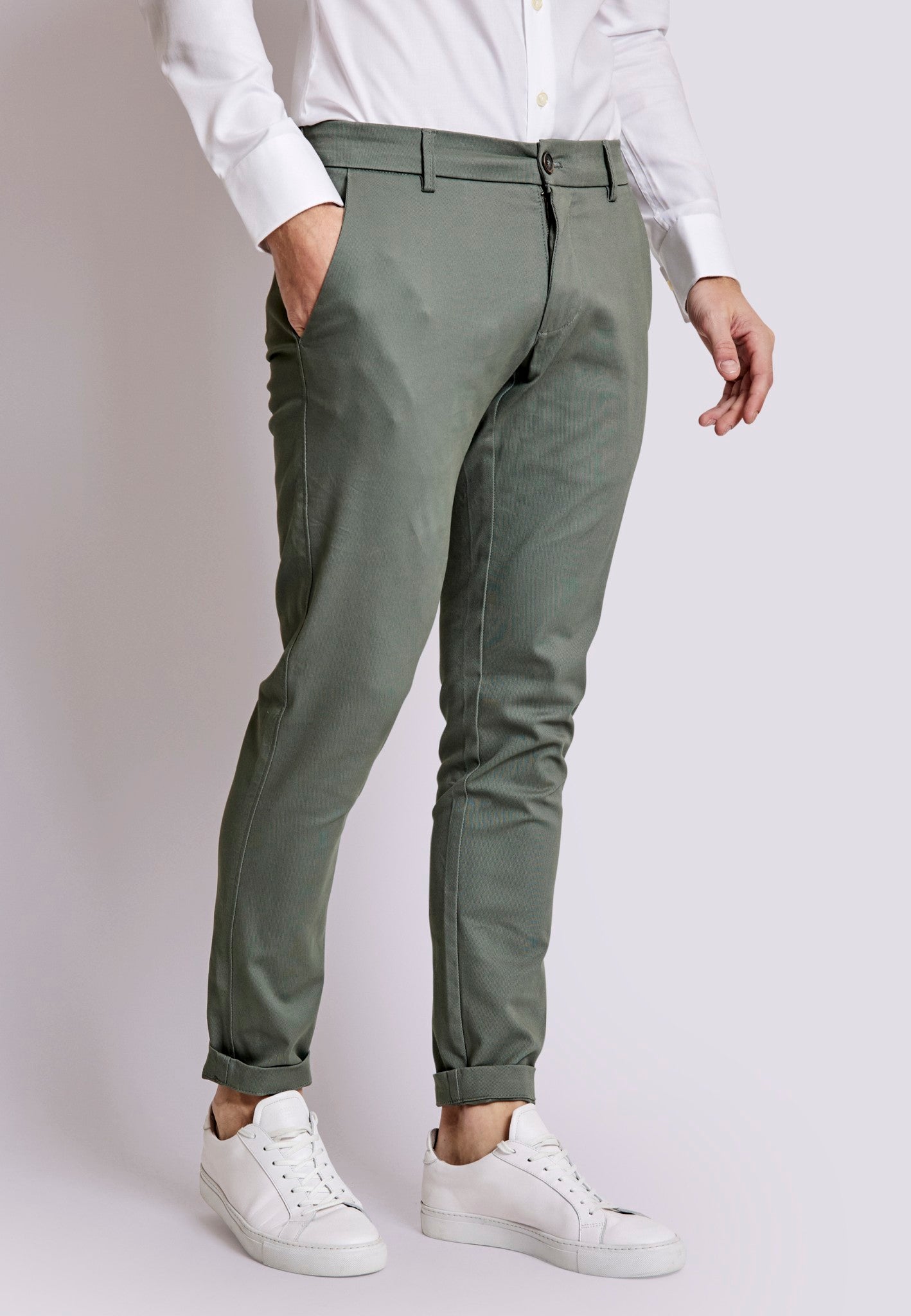 BS Andrik Slim Fit Chinos - Grön