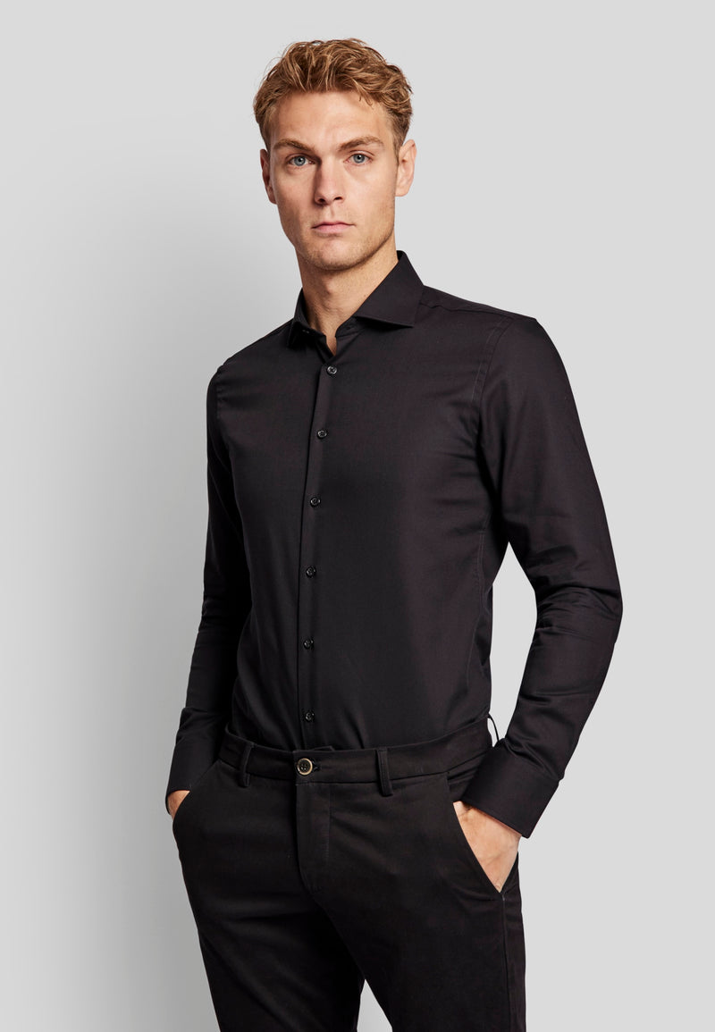 BS Pavarotti Super Slim Fit Skjorta - Black