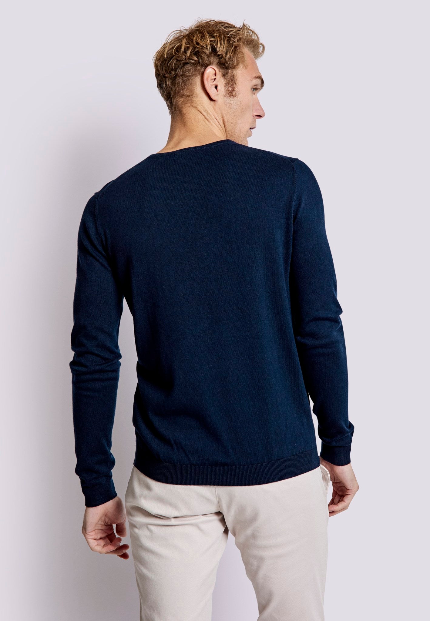 BS Armando Regular Fit Stickad tröja - Navy