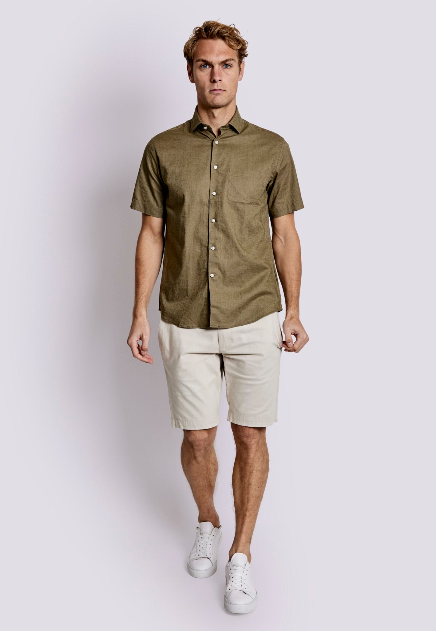 BS Gandia Casual Modern Fit Skjorta - Army