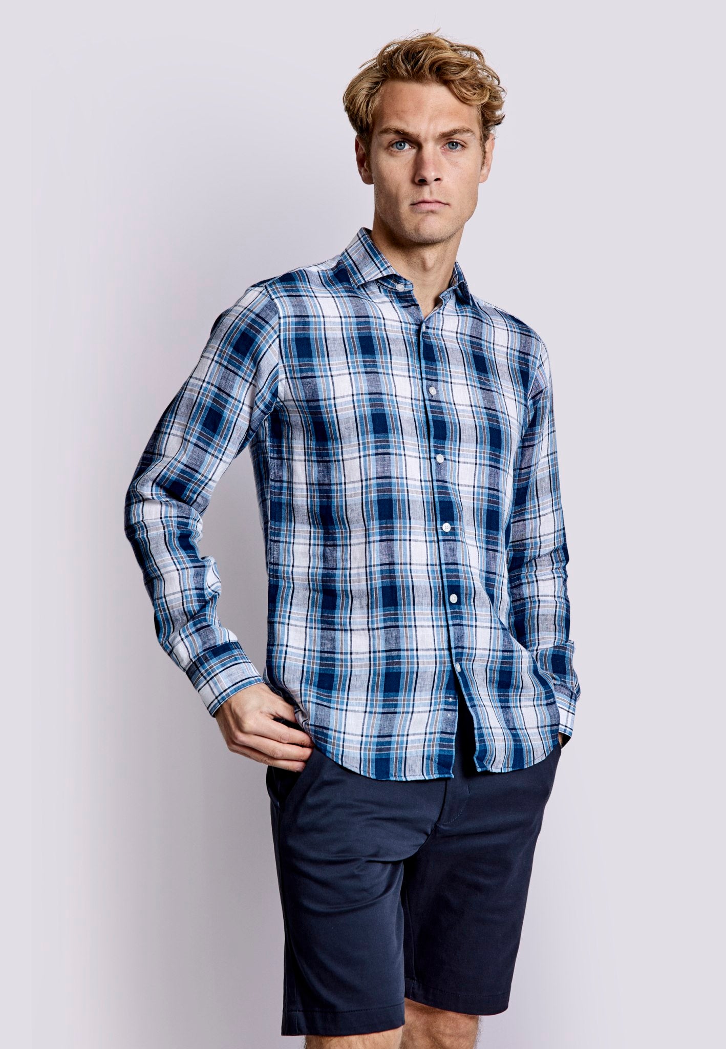 BS Getafe Casual Slim Fit Skjorta - Blå