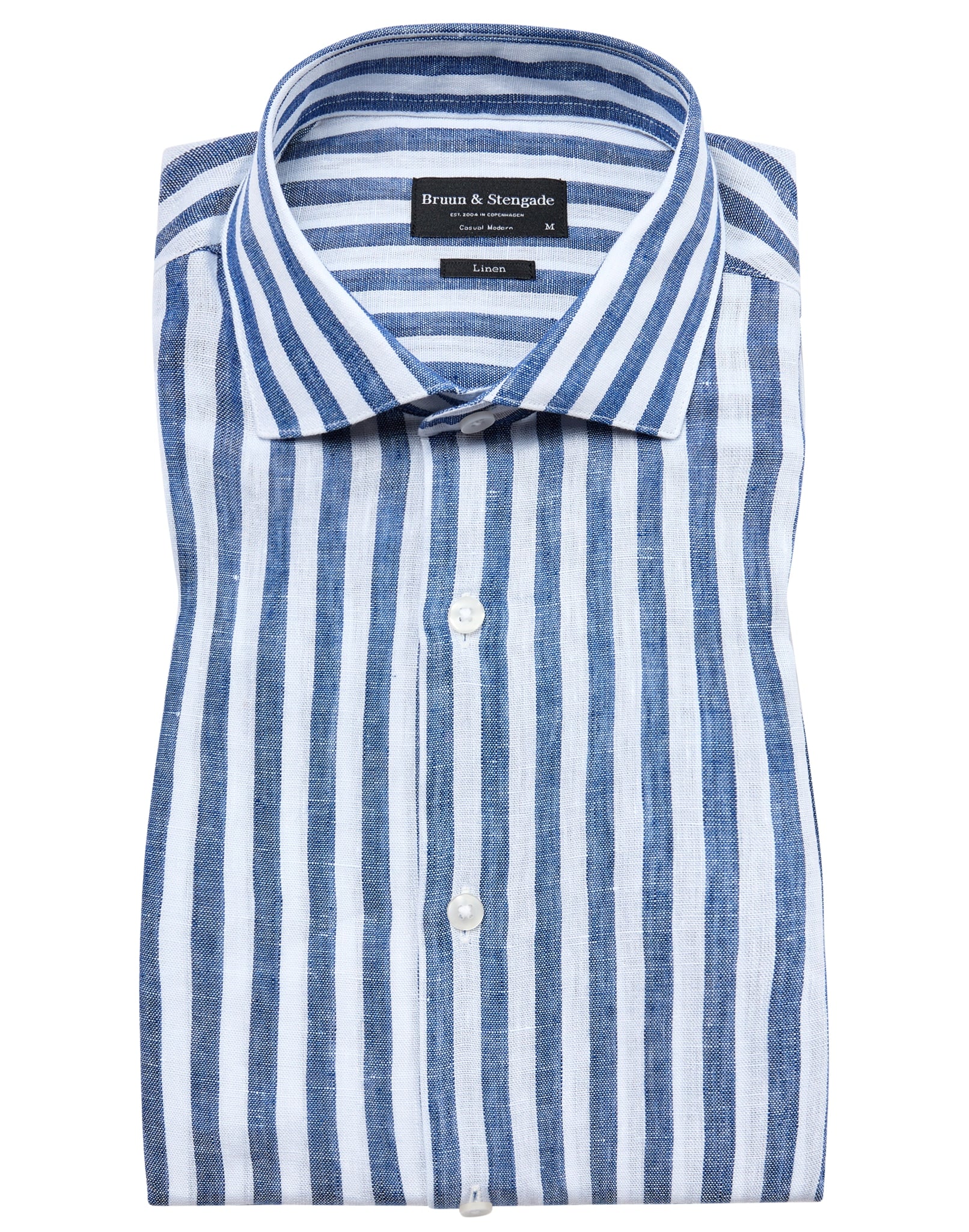 BS Barcelona Casual Modern Fit Skjorta - Blå/Vit