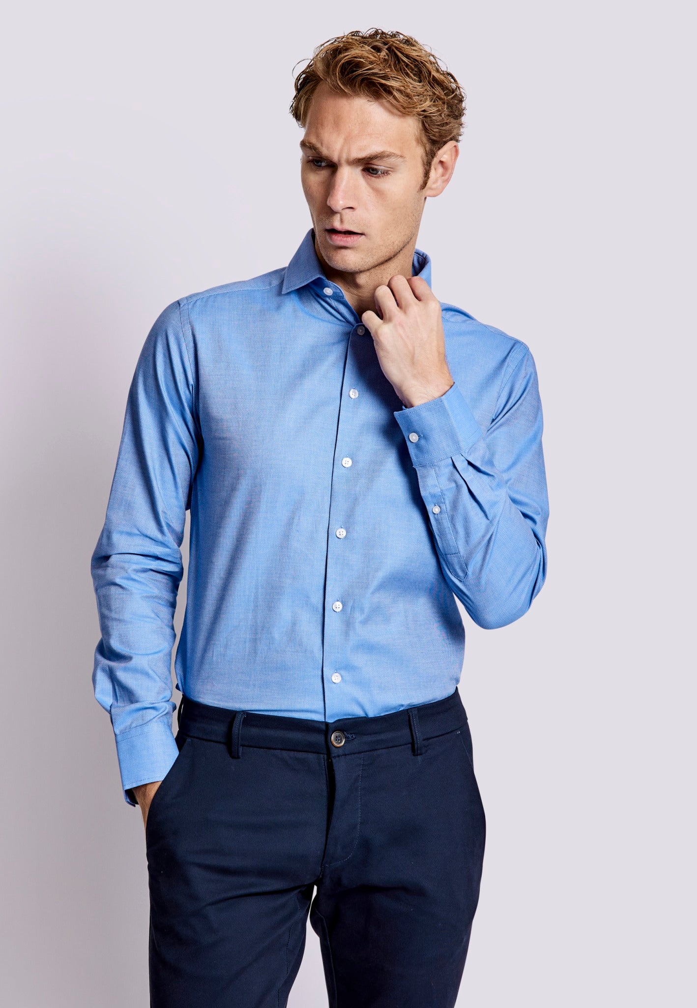 BS Yaya Modern Fit Skjorta - Blå