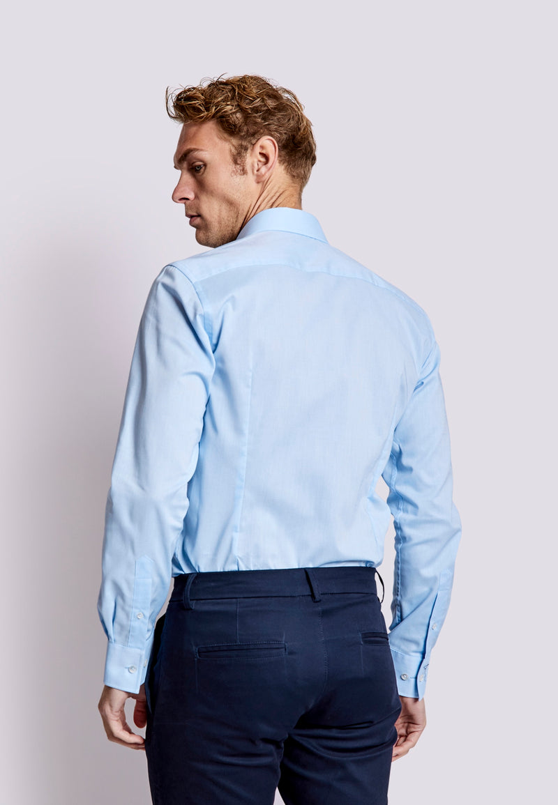 BS Fike Slim Fit Skjorta - Light Blue