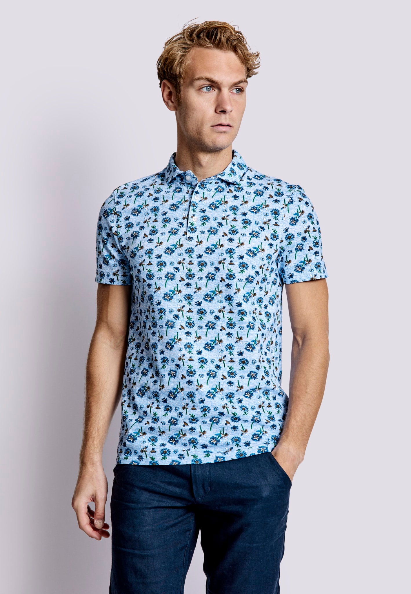 BS Rocky Regular Fit Piké - Light Blue