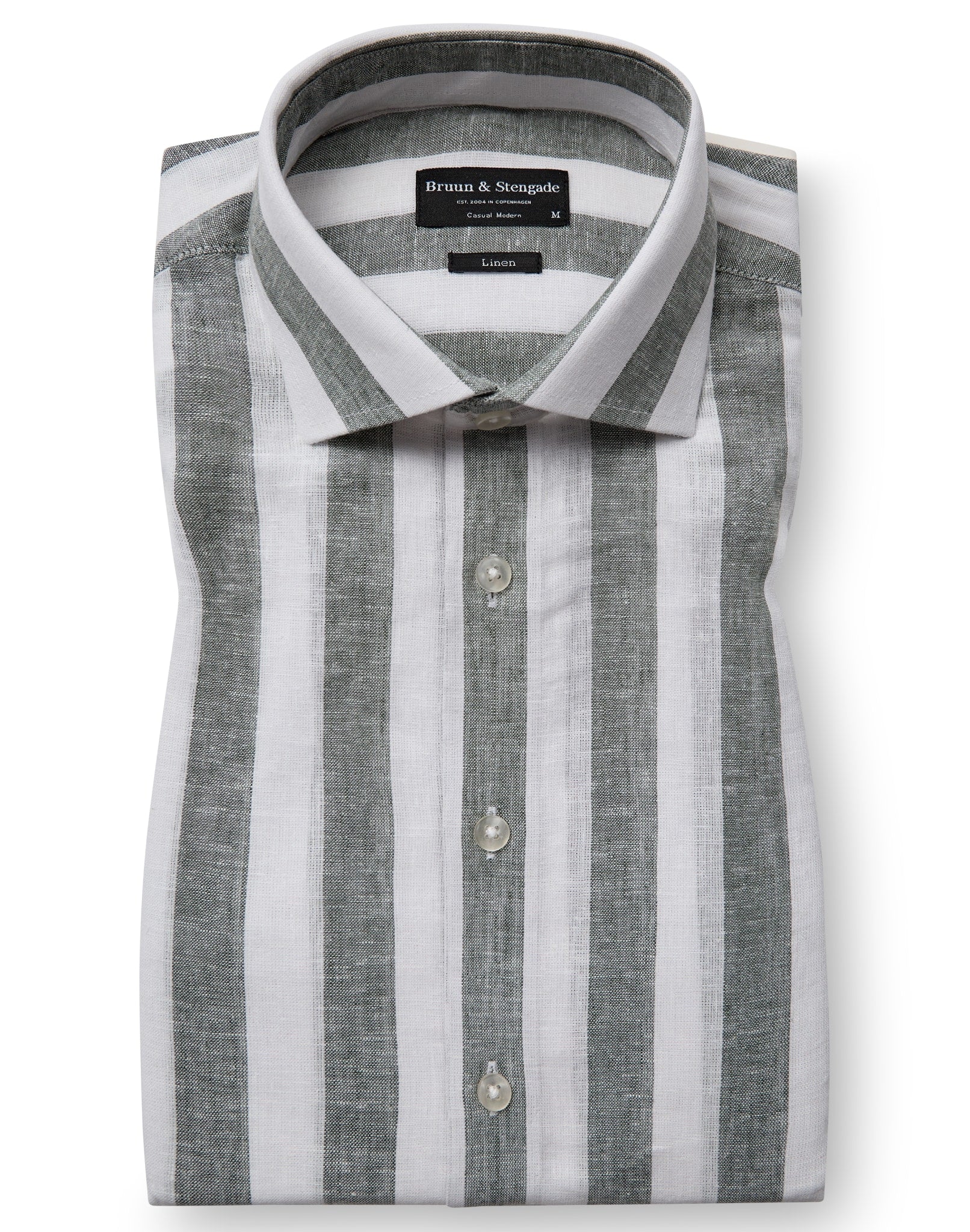 BS Munoz Casual Modern Fit Skjorta - Green/White