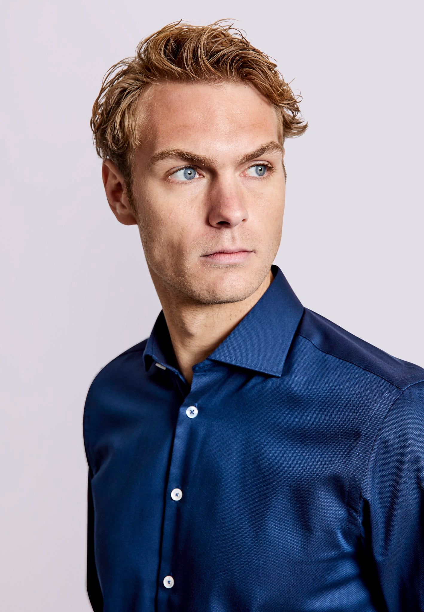 BS Colman Slim Fit Skjorta - Marinblå