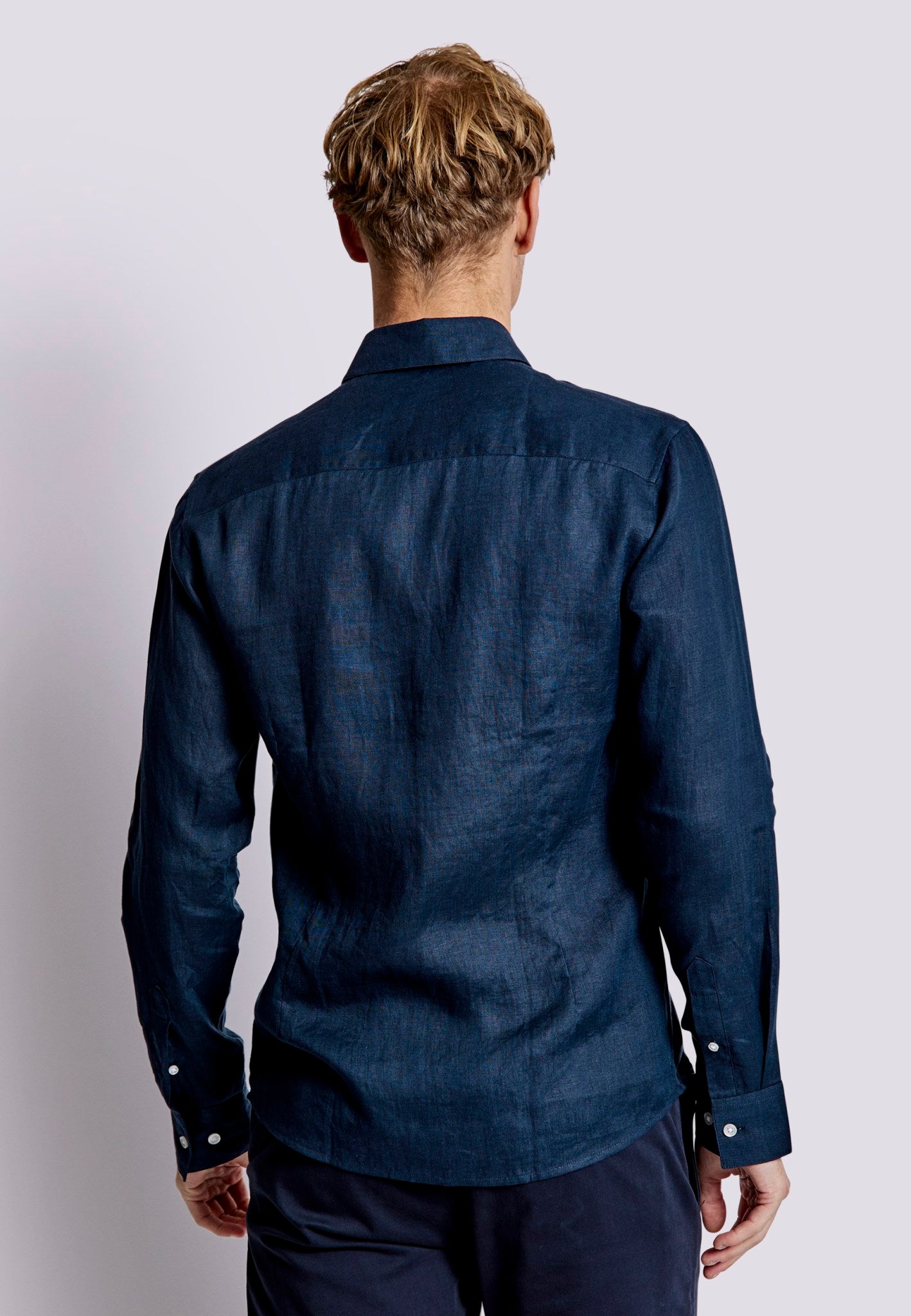 BS Bilbao Casual Modern Fit Skjorta - Marinblå