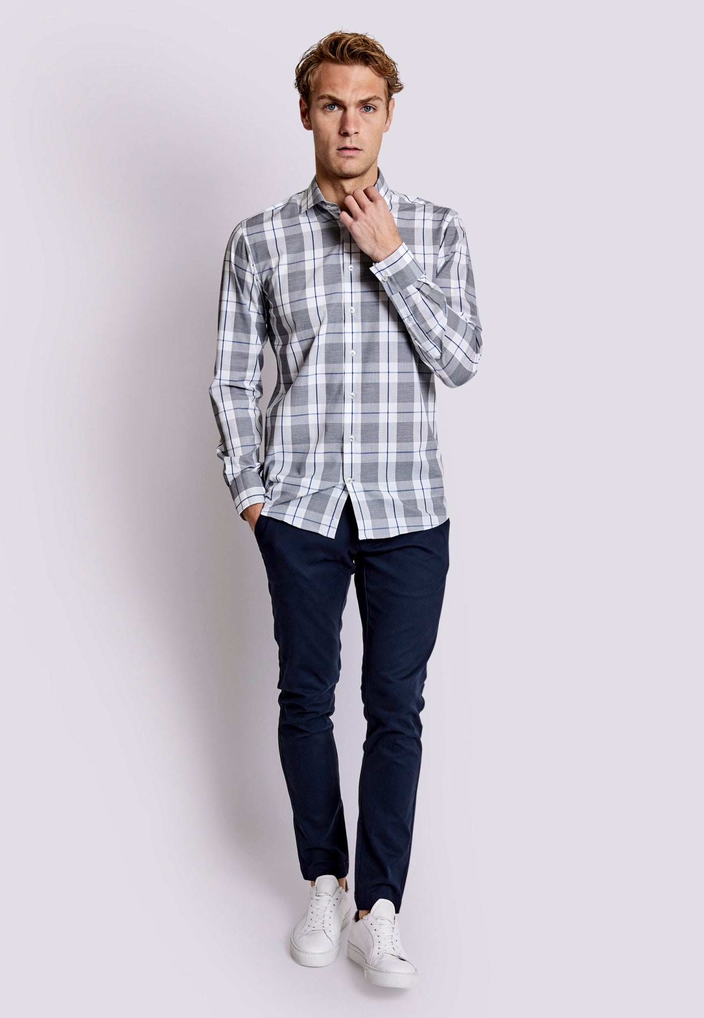 BS Demie Slim Fit Skjorta - Grey
