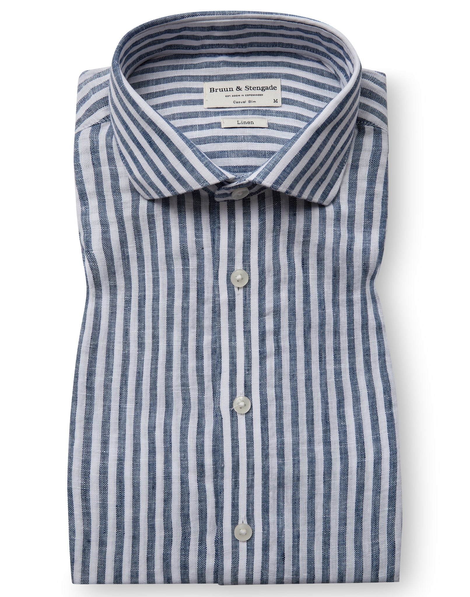 BS Sydney Casual Slim Fit Skjorta - Blå/Vit