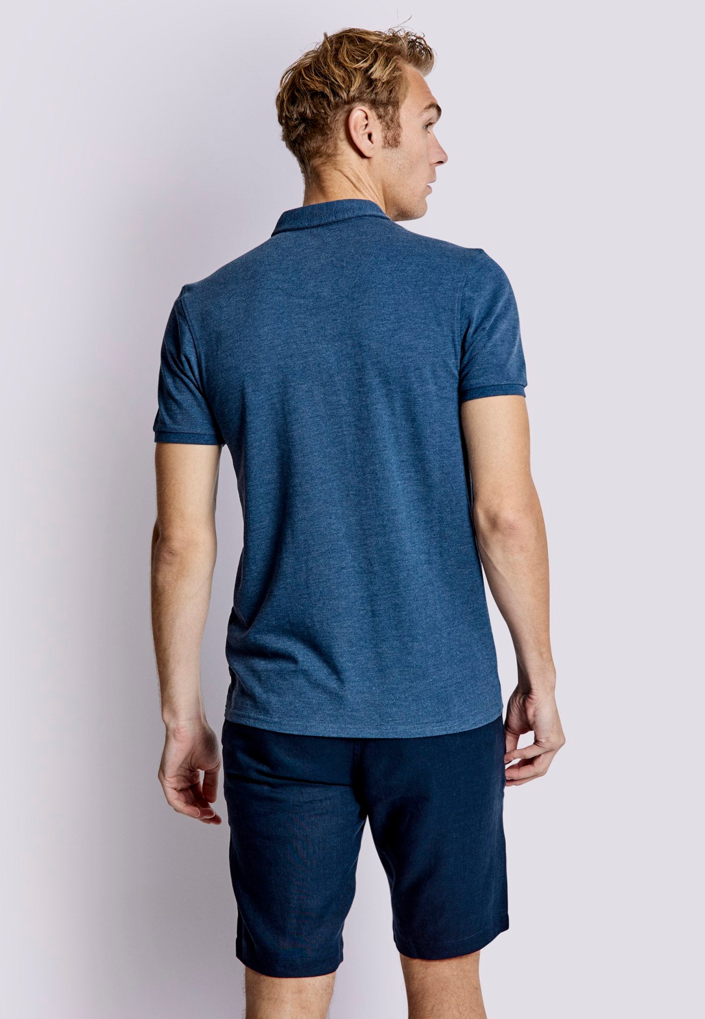 BS Monir Regular Fit Pikétröja - Ocean