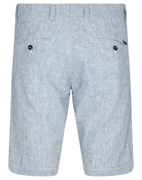 BS Isai Regular Fit Shorts - Navy/White