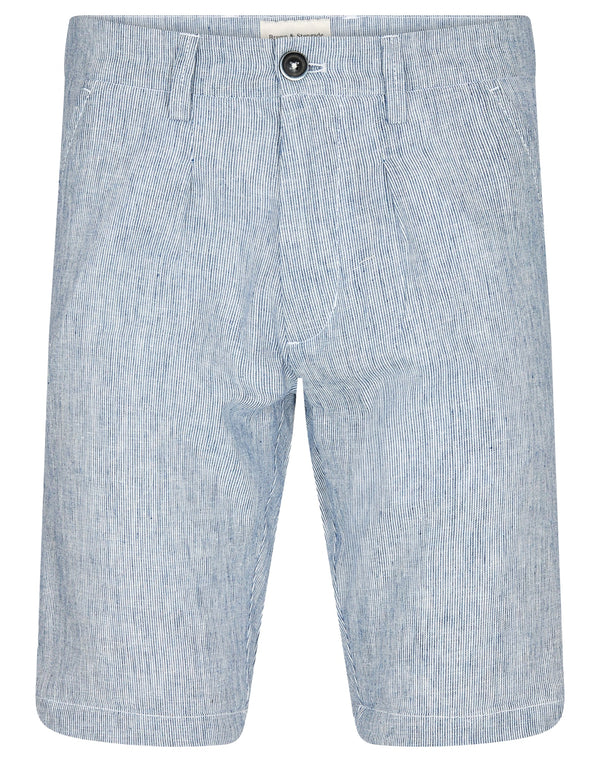 BS Isai Regular Fit Shorts - Navy/White