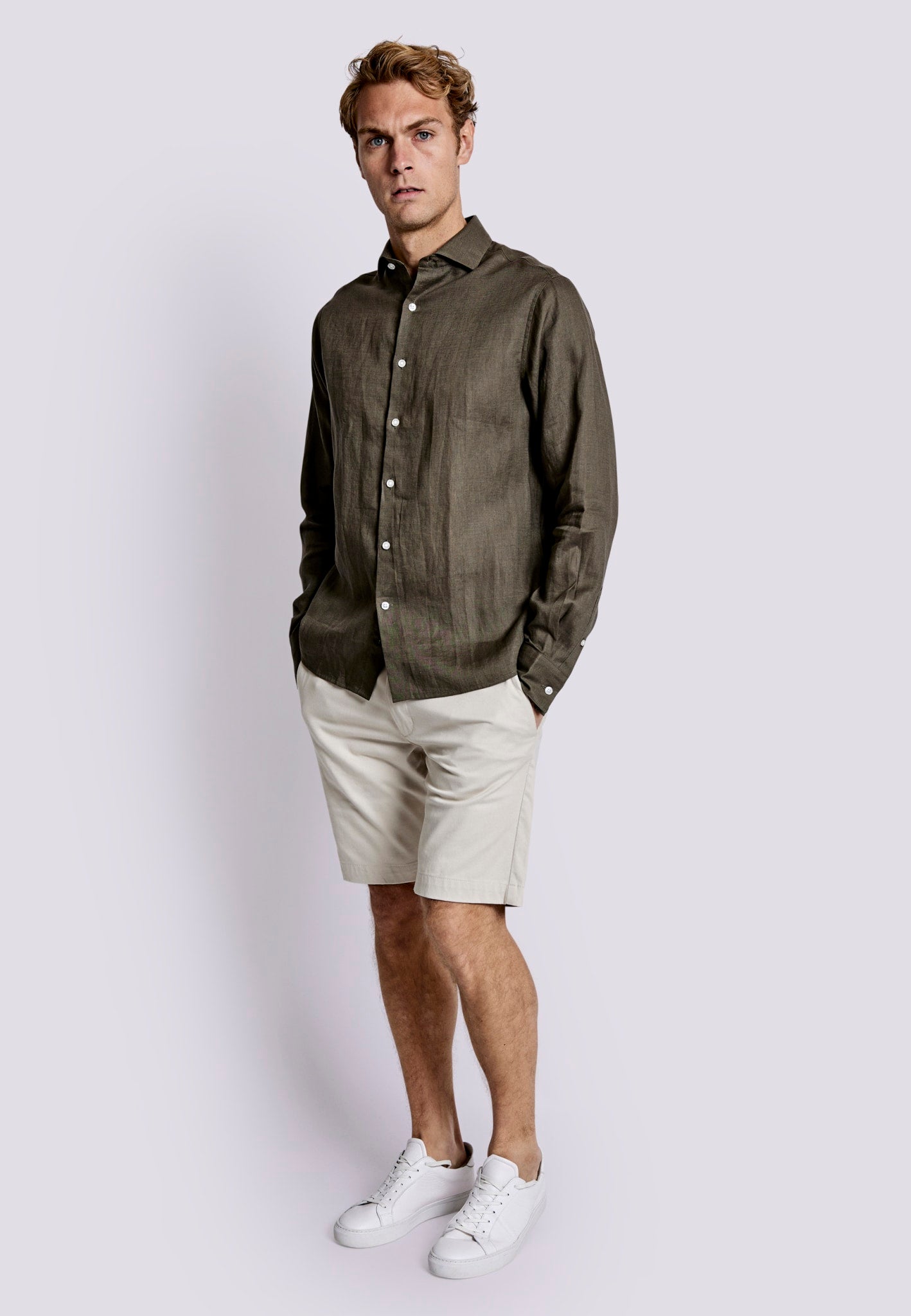 BS Bilbao Skjorta Casual Modern Fit - Armé