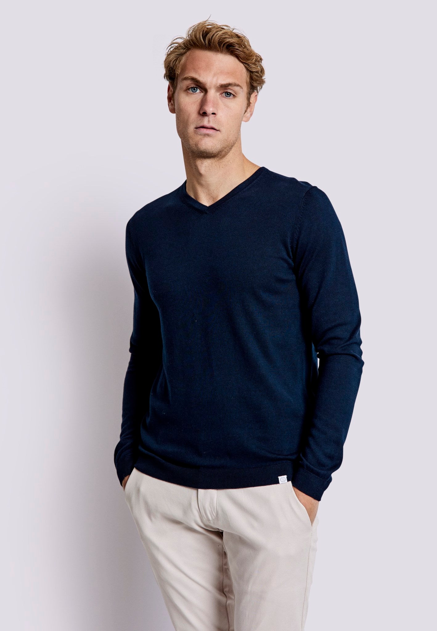 BS Armando Regular Fit Stickad tröja - Navy
