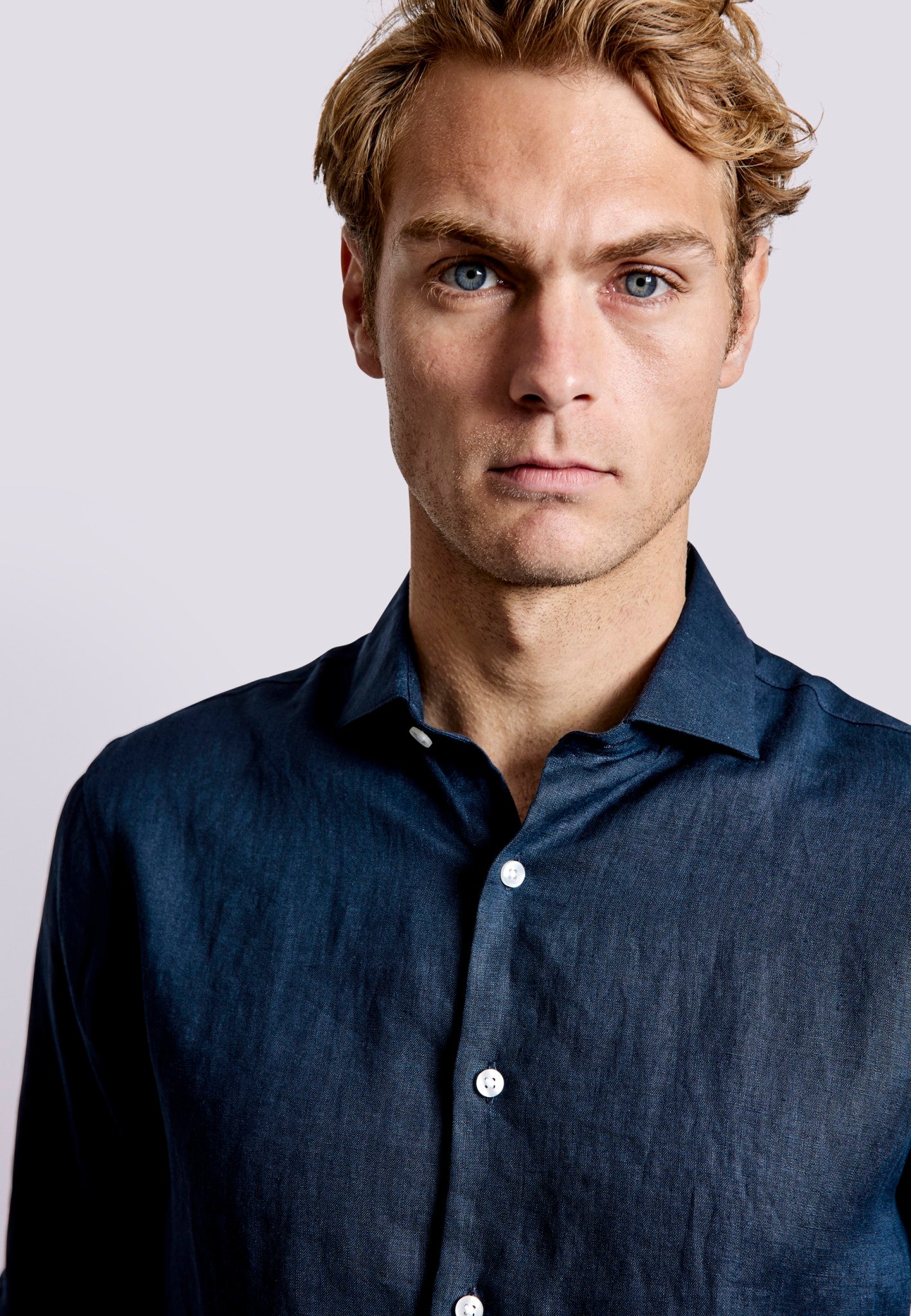 BS Bilbao Casual Modern Fit Skjorta - Marinblå