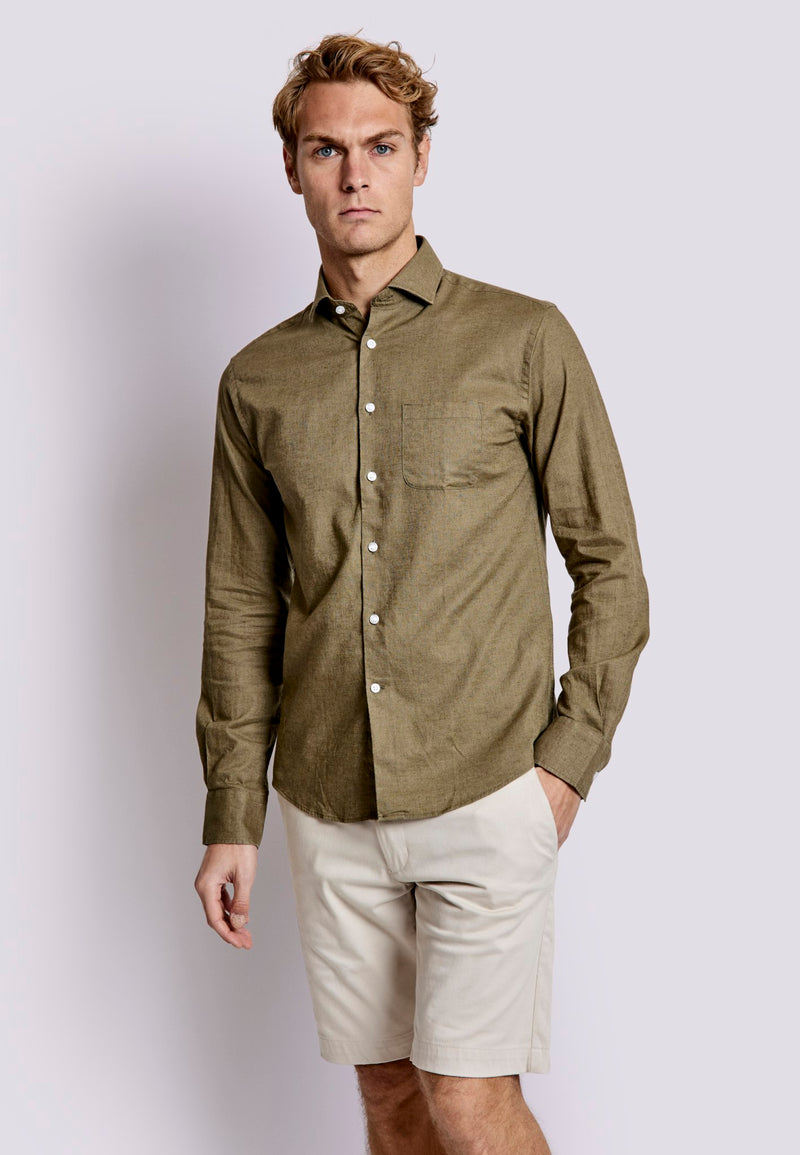 BS Ferrol Casual Slim Fit Skjorta - Army