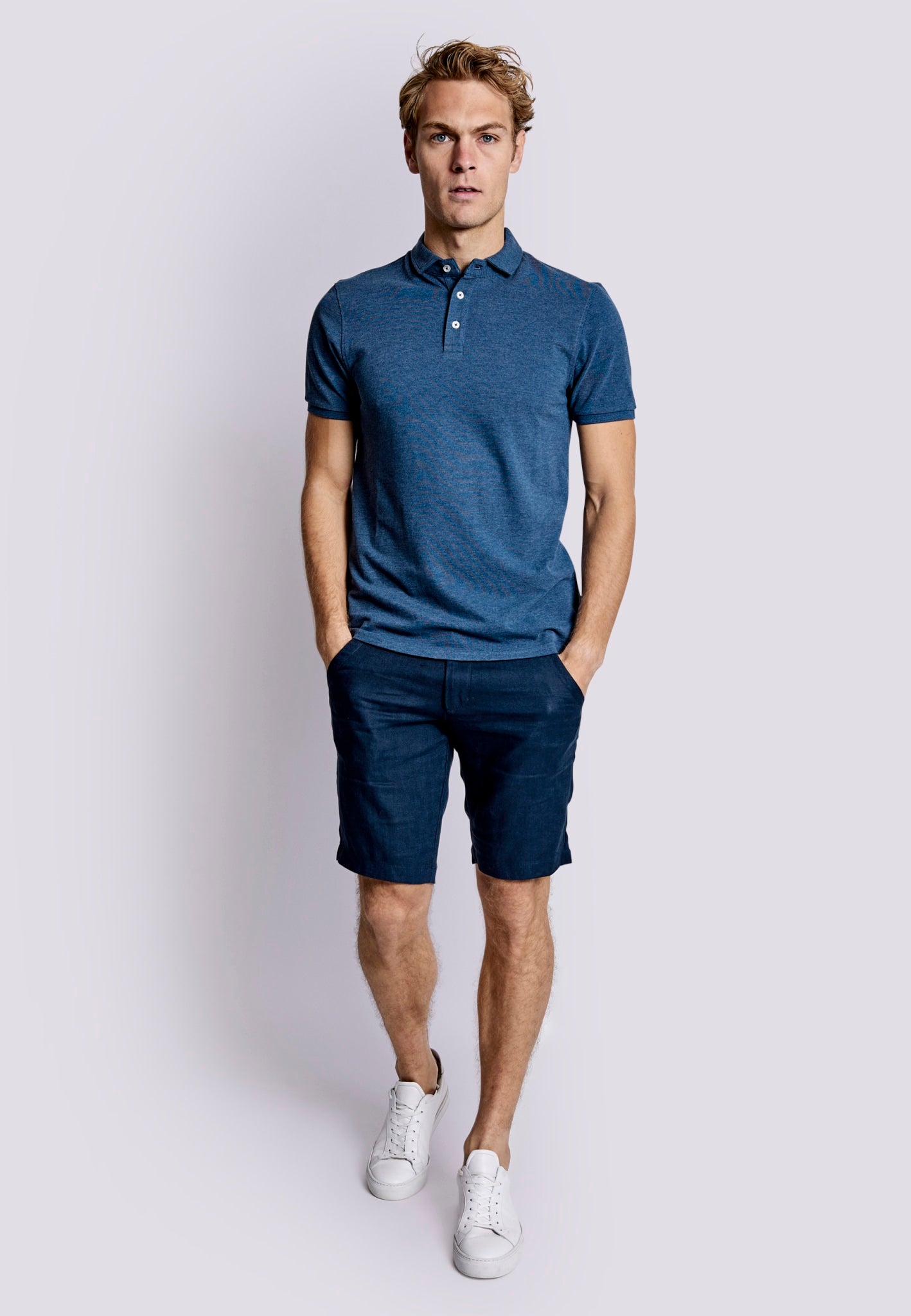 BS Monir Regular Fit Pikétröja - Ocean