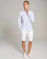 BS Alonso Casual Slim Fit Skjorta - Light Blue/White