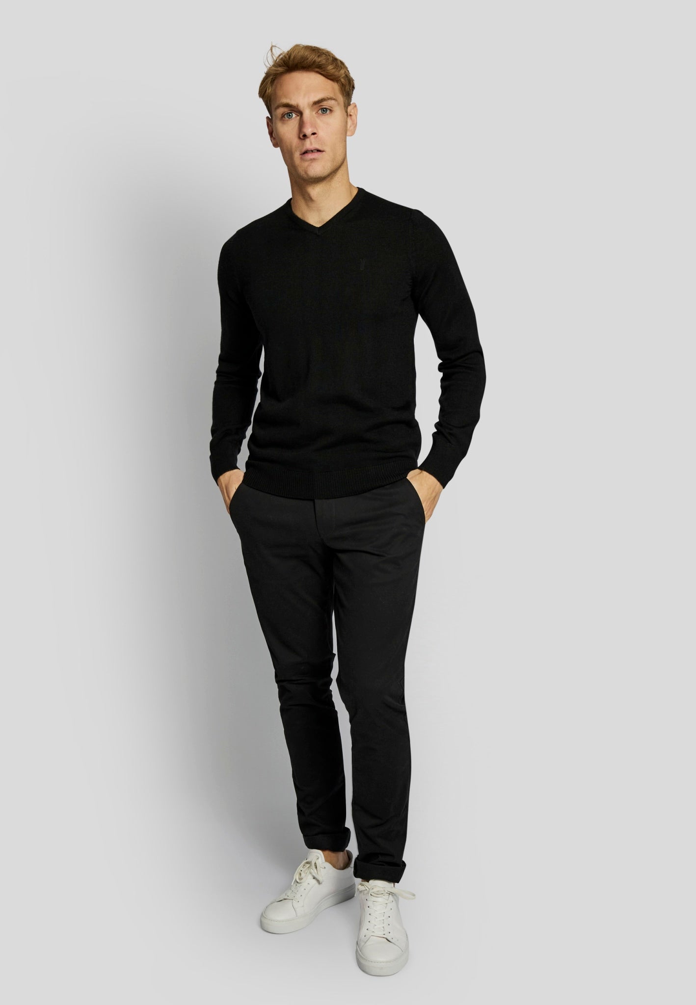 BS Uranus regular fit stickad tröja - Black