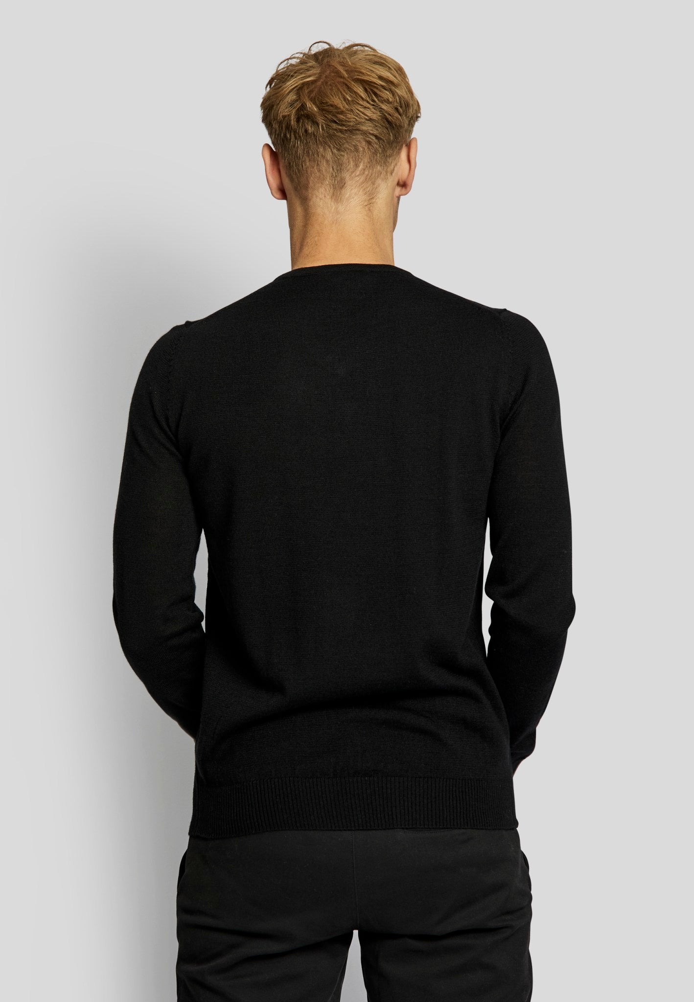 BS Uranus regular fit stickad tröja - Black