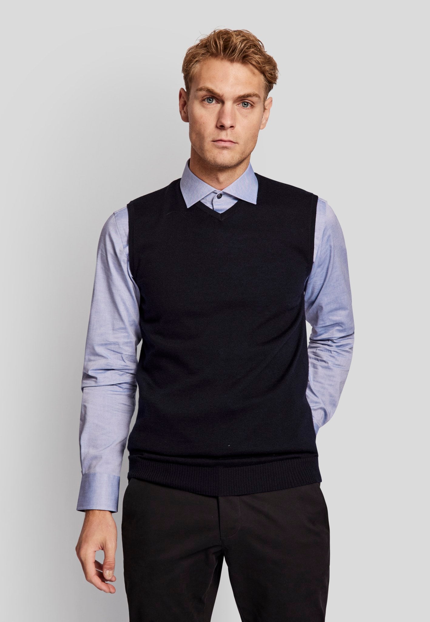 BS Merkur regular fit Stickad tröja - Navy