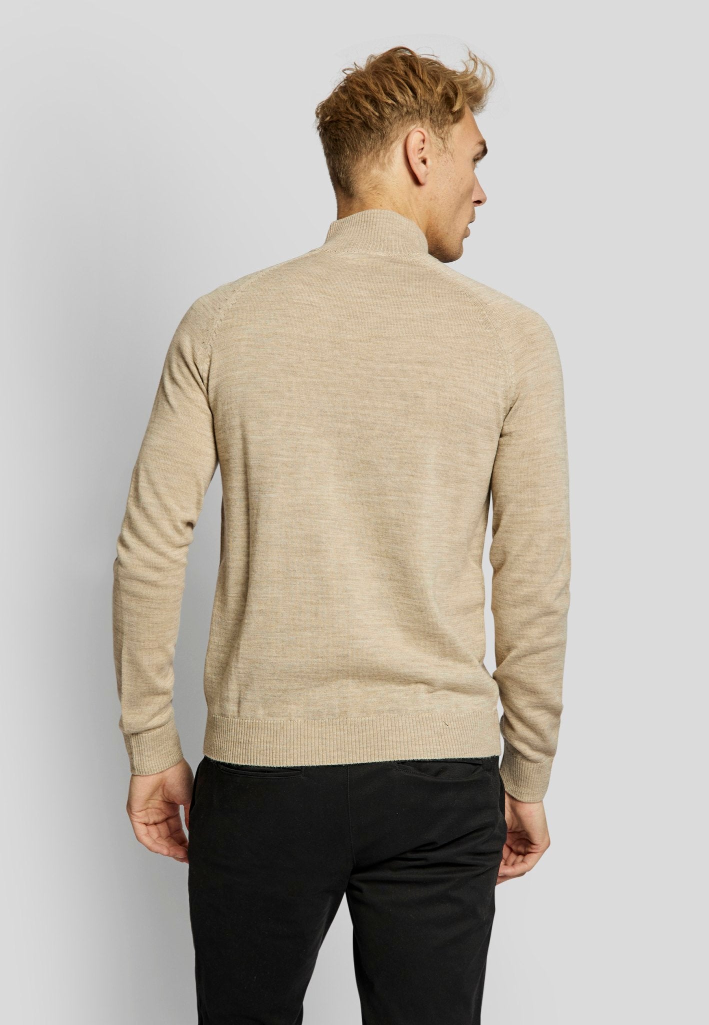 BS Pelle regular fit Stickad tröja - Sand