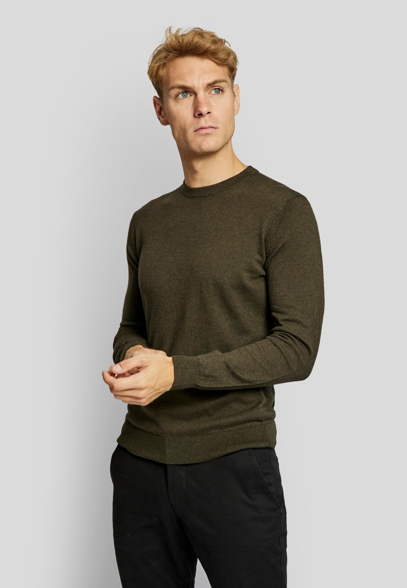 BS Milas regular fit Strikk - Green