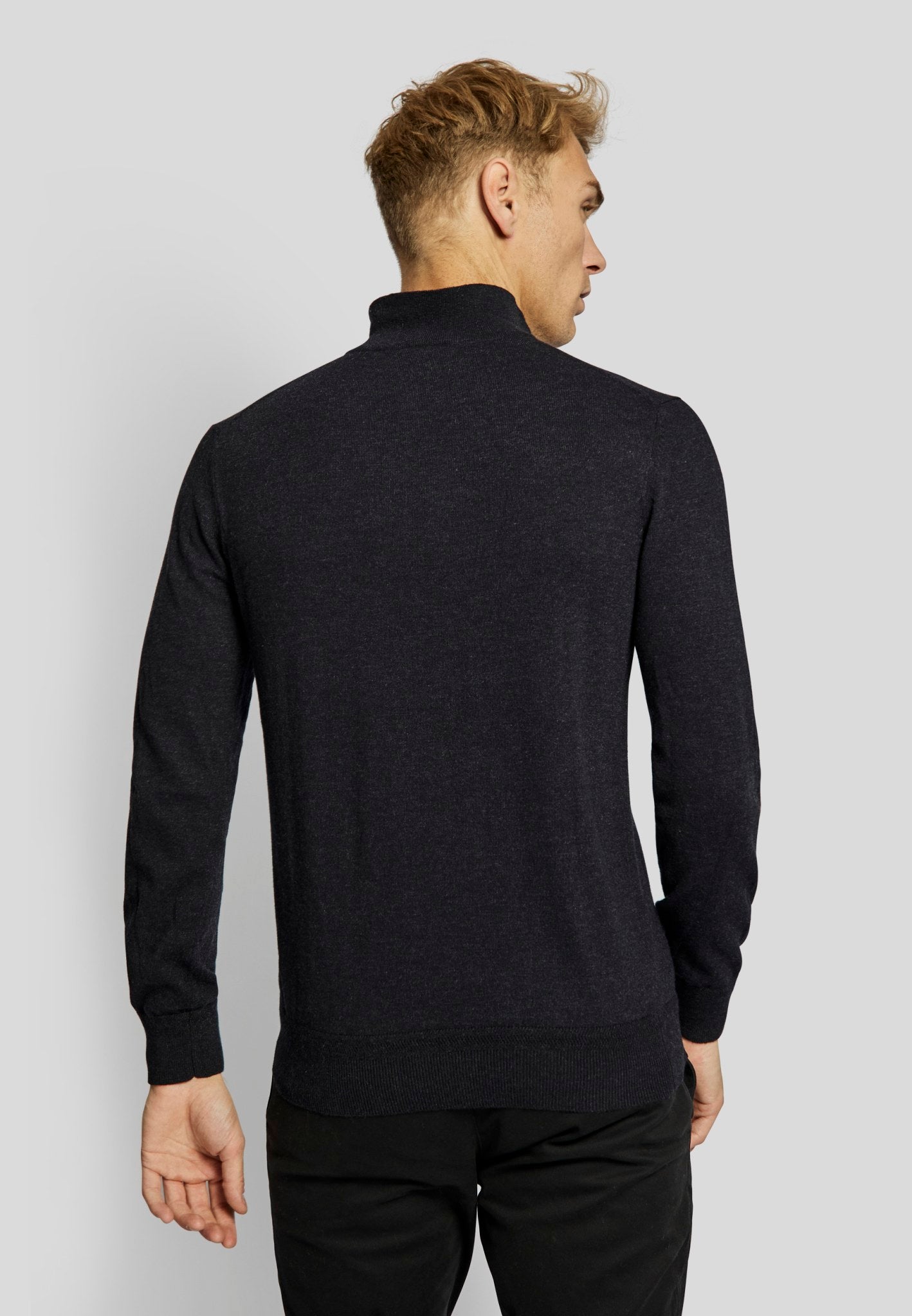 BS Marius regular fit Stickad tröja - Thunder