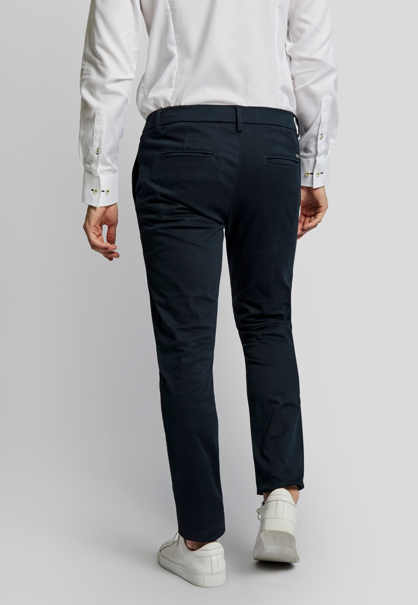 BS Oscar slim fit chinos - Marinblå