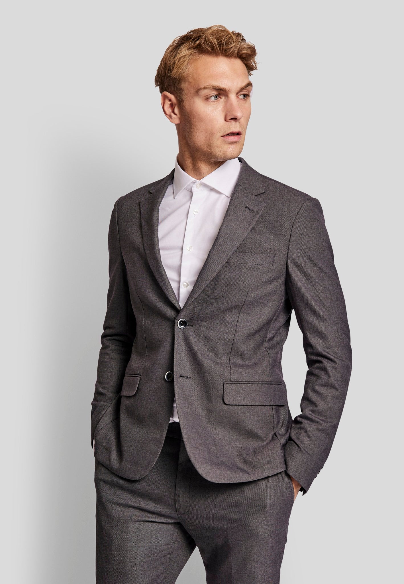BS Skiathos slim fit kavaj - Grey
