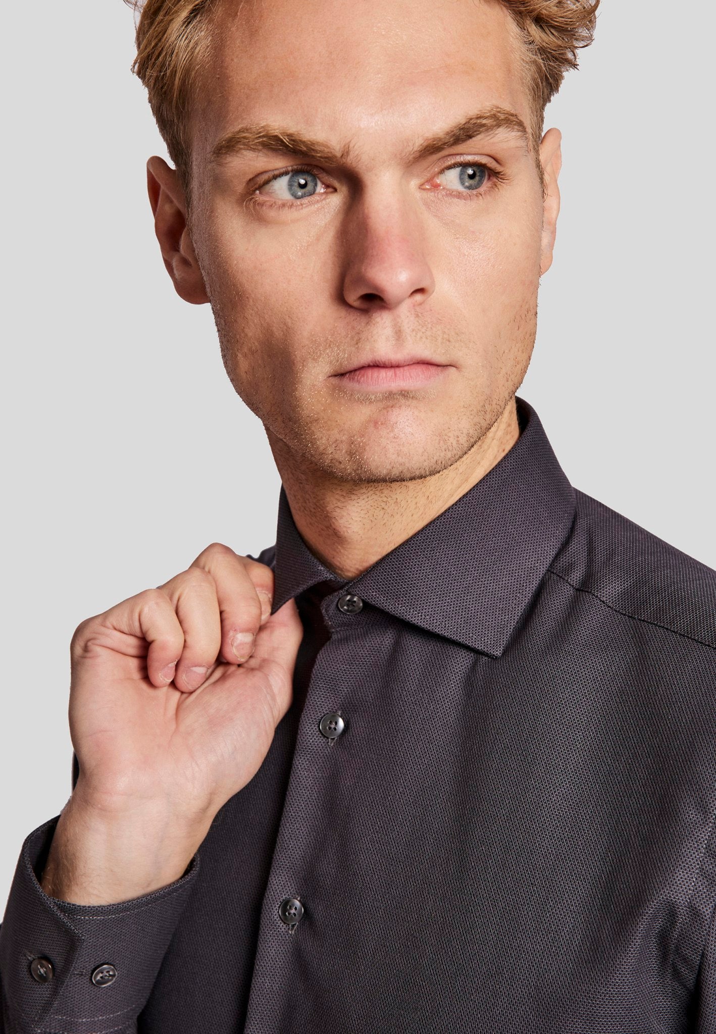 BS Dumo slim fit Skjorta - Charcoal