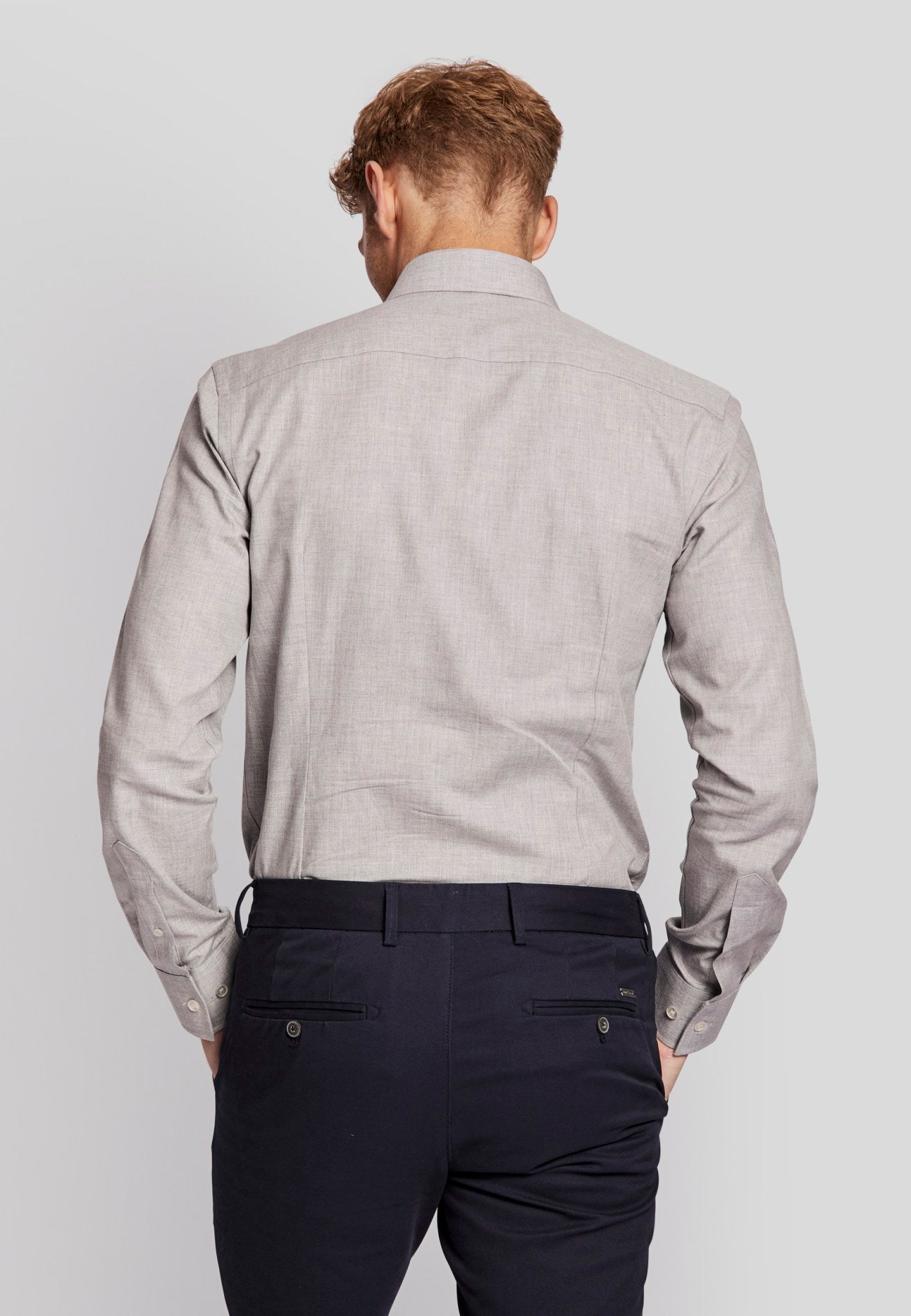 BS Lincoln slim fit Skjorta - Ljusgrå