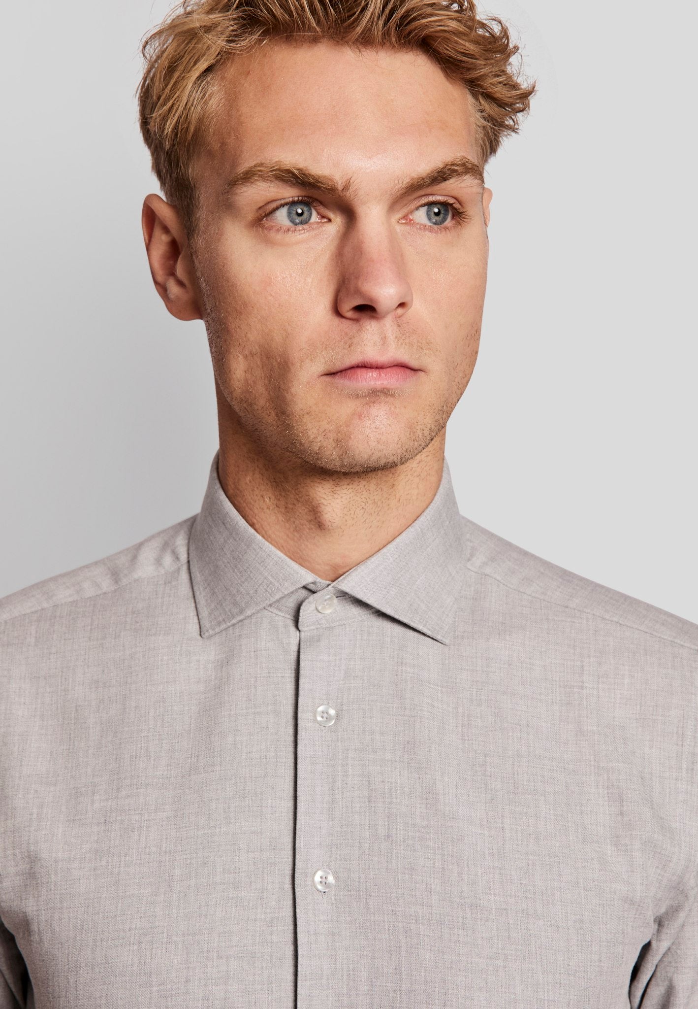 BS Lincoln slim fit Skjorta - Ljusgrå
