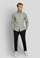 BS Tromsoe casual slim fit Skjorta - Light Grey