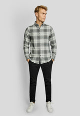 BS Fauske casual slim fit Skjorta - Light Grey