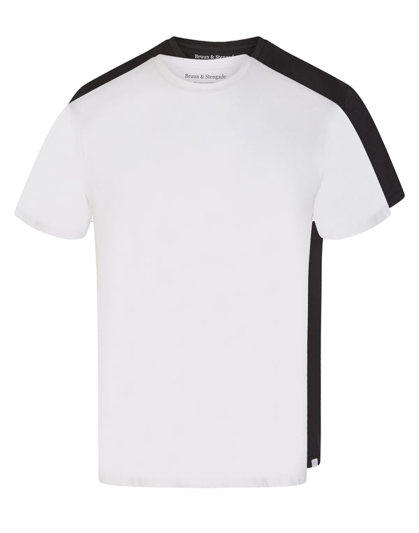 BS Antiqua Regular Fit T-Shirt - White & Black