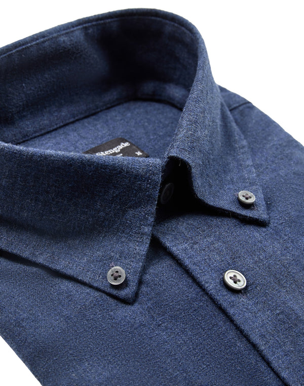 BS Cotton Casual Modern Fit Skjorta - Blue