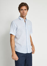 BS Gale Casual Modern Fit Skjorta - Light Blue/White